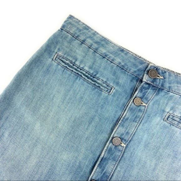 Joie Button Front Jean Mini Skirt - Picture 4 of 6